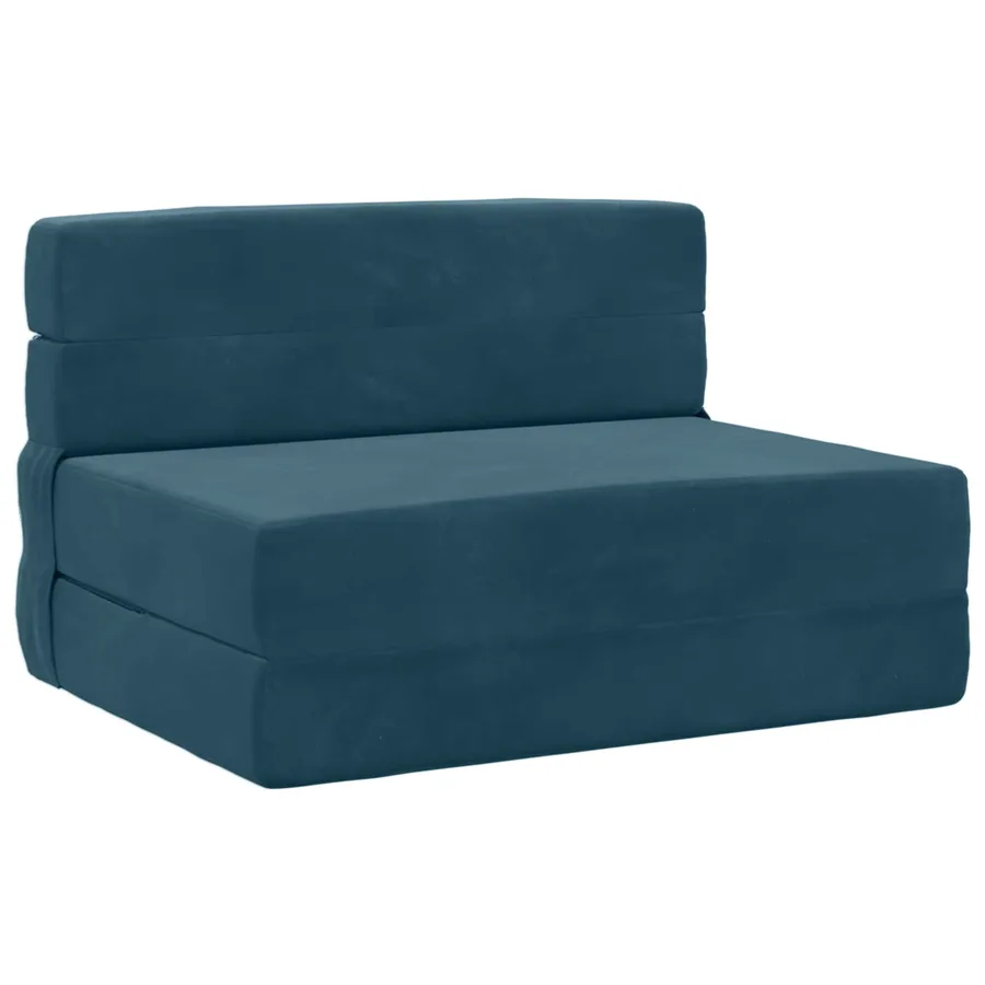 Canapé-lit pliable Bleu 70 x 72 x 60 cm Tissu - 2