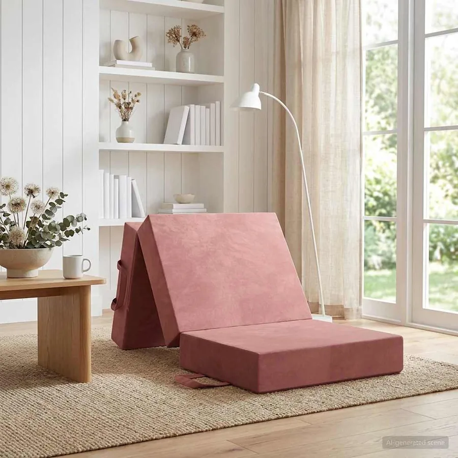 Canapé-lit pliable 75 x 63 x 45 cm Rose