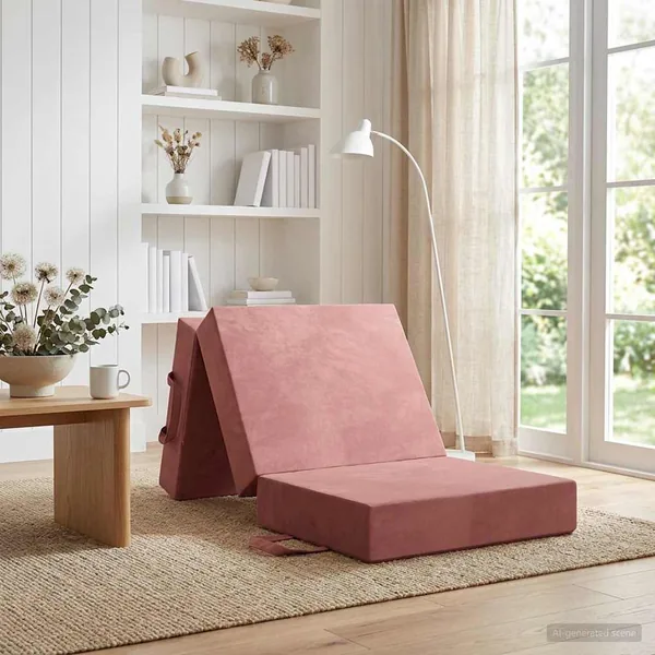 Canapé-lit pliable 75 x 63 x 45 cm Rose