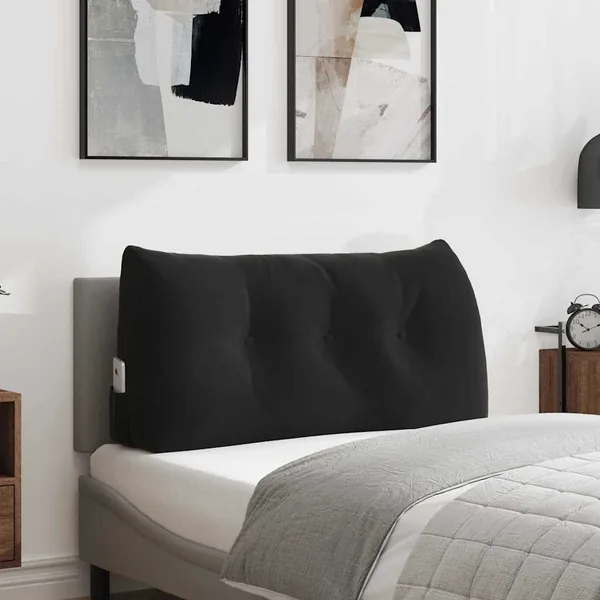 Coussin de Dos Noir 100 x 24 x 50 cm Velours