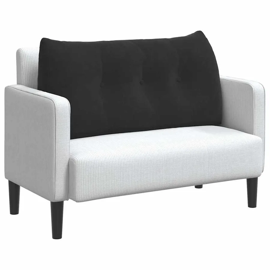Coussin de Dos Noir 100 x 24 x 50 cm Velours - 3