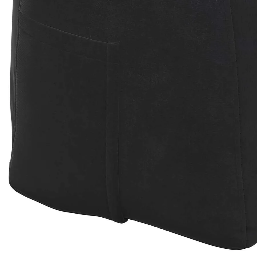 Coussin de Dos Noir 100 x 24 x 50 cm Velours - 9