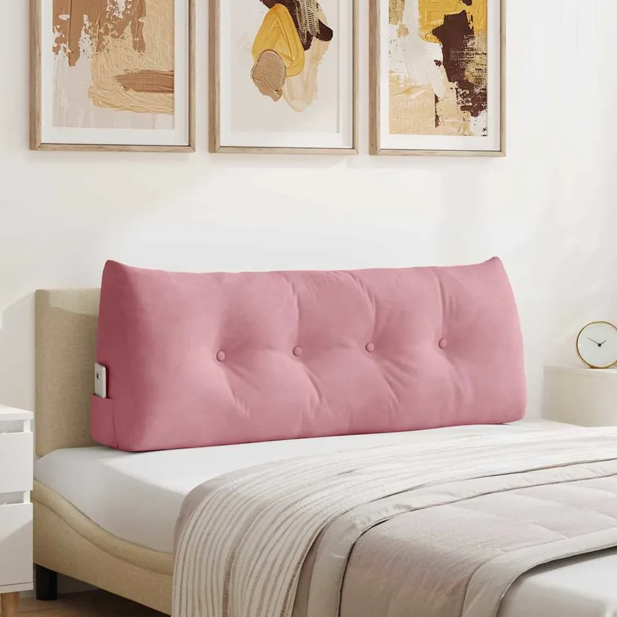 Coussin de Dos Rose 120 x 24 x 50 cm Velours