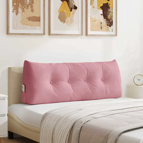 Coussin de Dos Rose 120 x 24 x 50 cm Velours