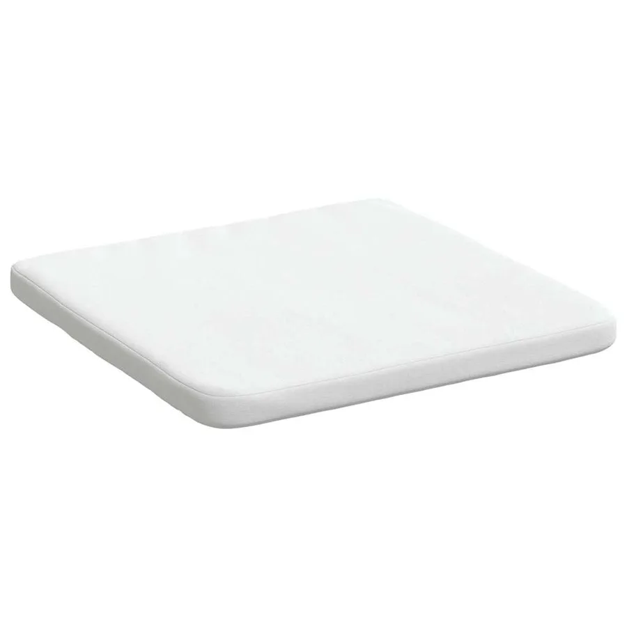 Coussins de siège 4 pcs Blanc 40 x 40 x 3 cm tissu - 5