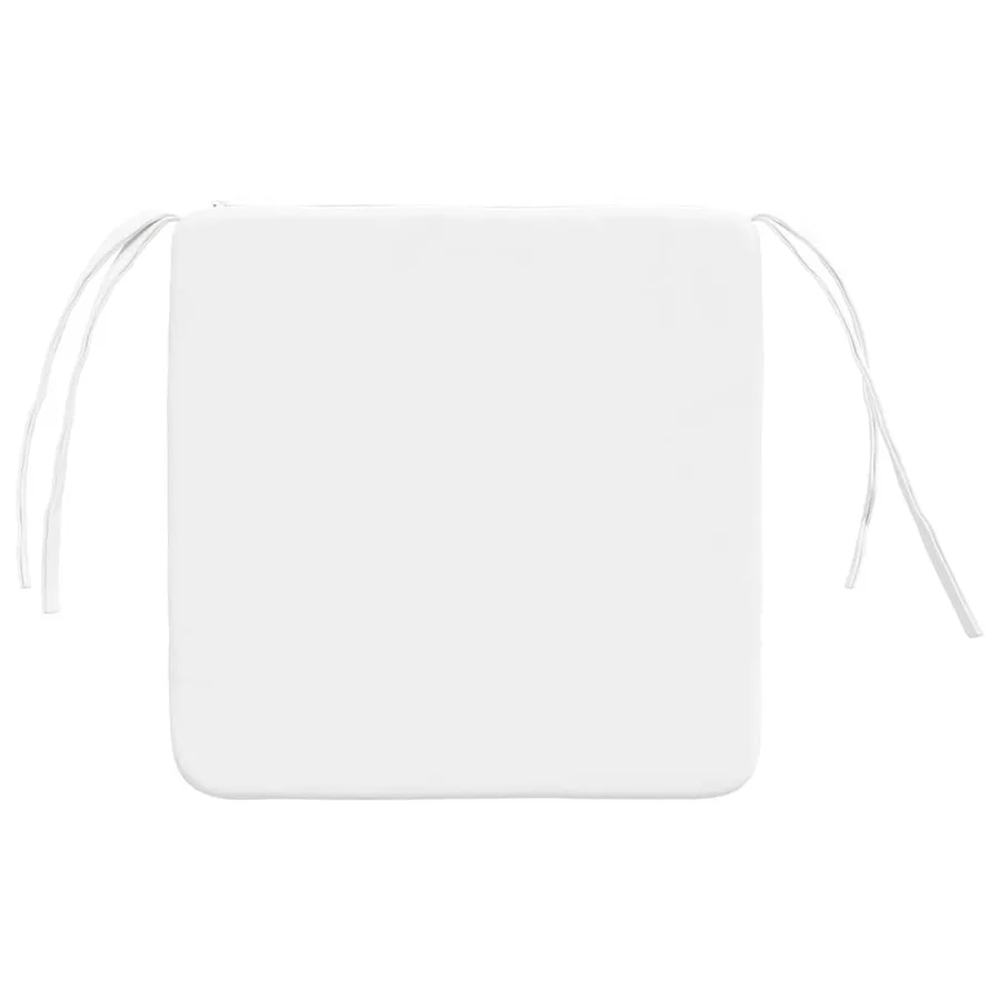 Coussins de siège 4 pcs Blanc 40 x 40 x 3 cm tissu - 7