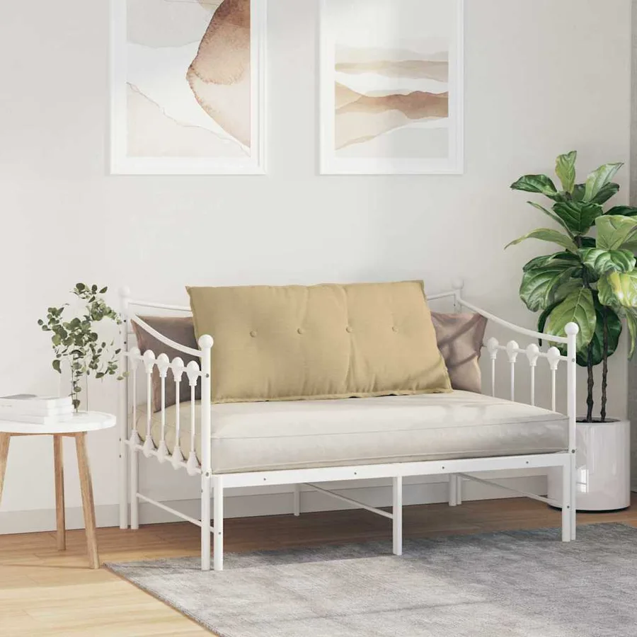 Coussin de Dos Vert gris 100 x 50 cm Tissu en velours côtelé - 4