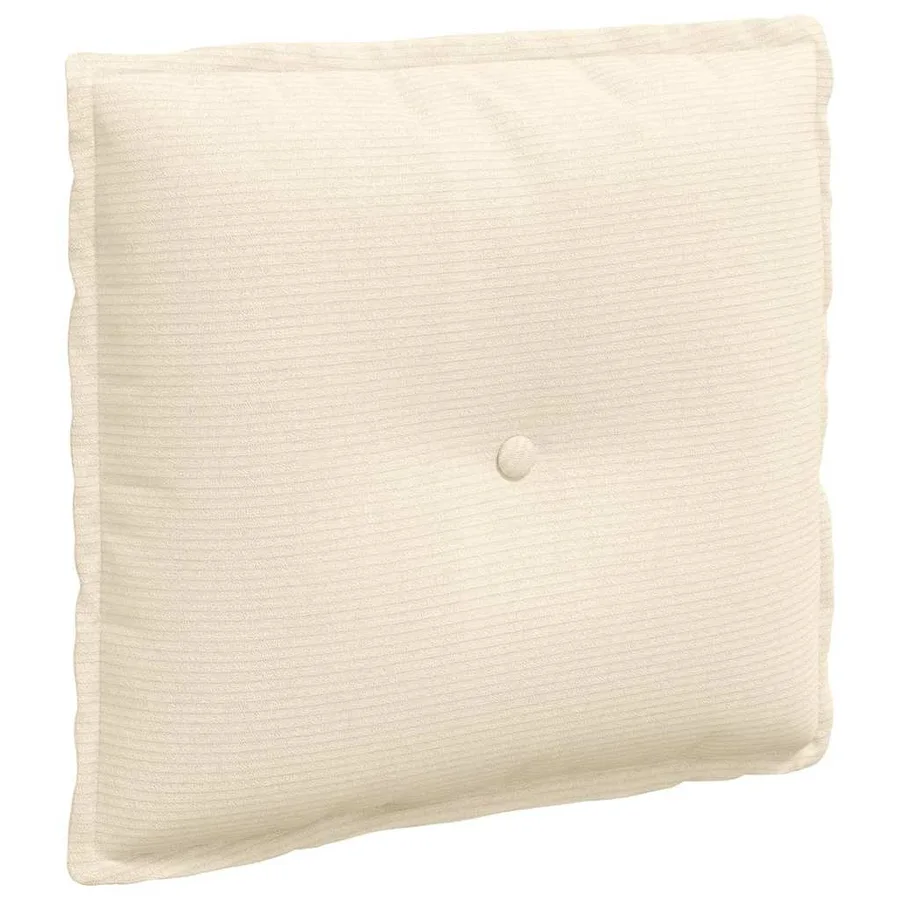 Coussin de Dos Crème 50 x 45 cm Tissu en velours côtelé - 2