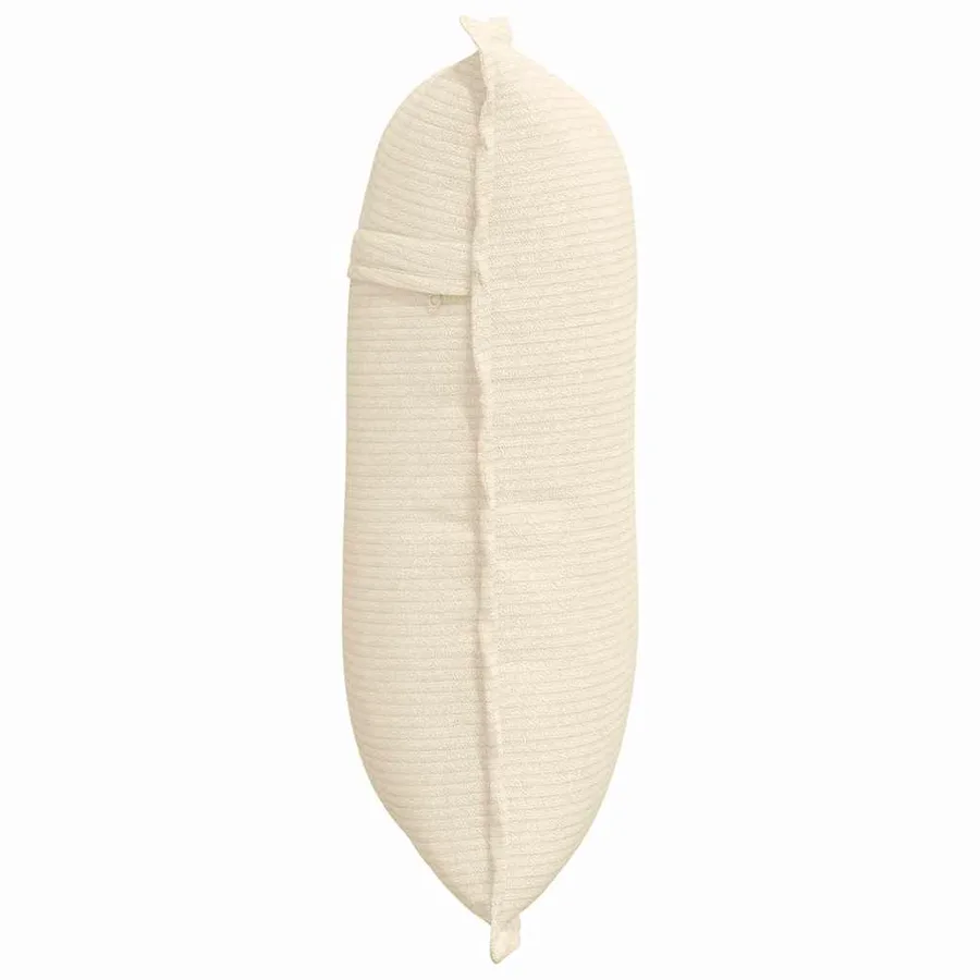 Coussin de Dos Crème 50 x 45 cm Tissu en velours côtelé - 6