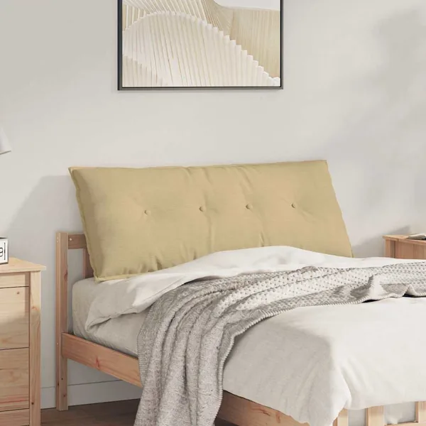 Coussin de Dos Vert gris 120 x 50 cm Tissu en velours côtelé