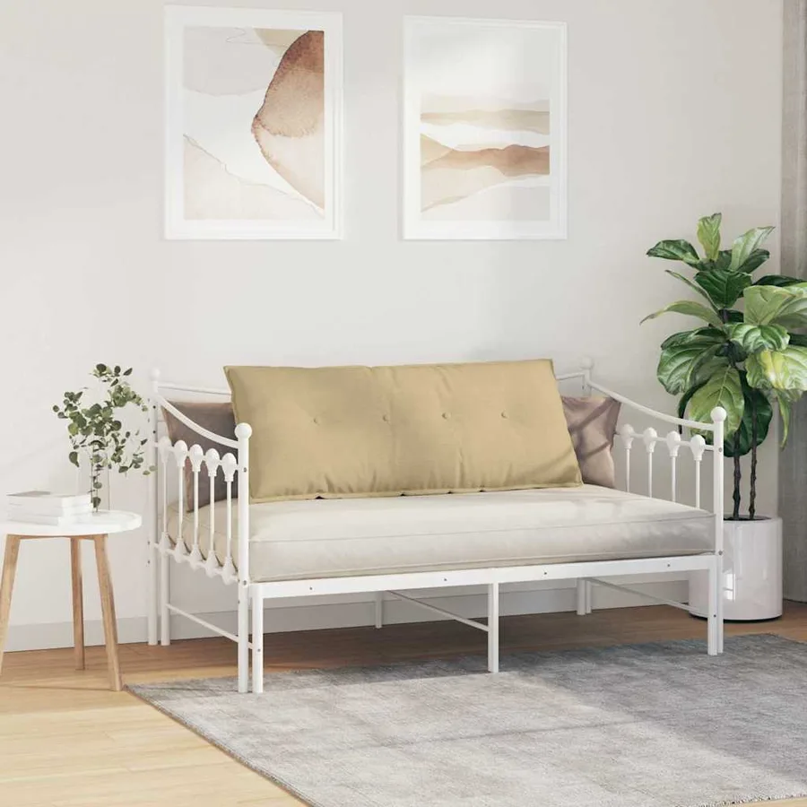Coussin de Dos Vert gris 120 x 50 cm Tissu en velours côtelé - 4