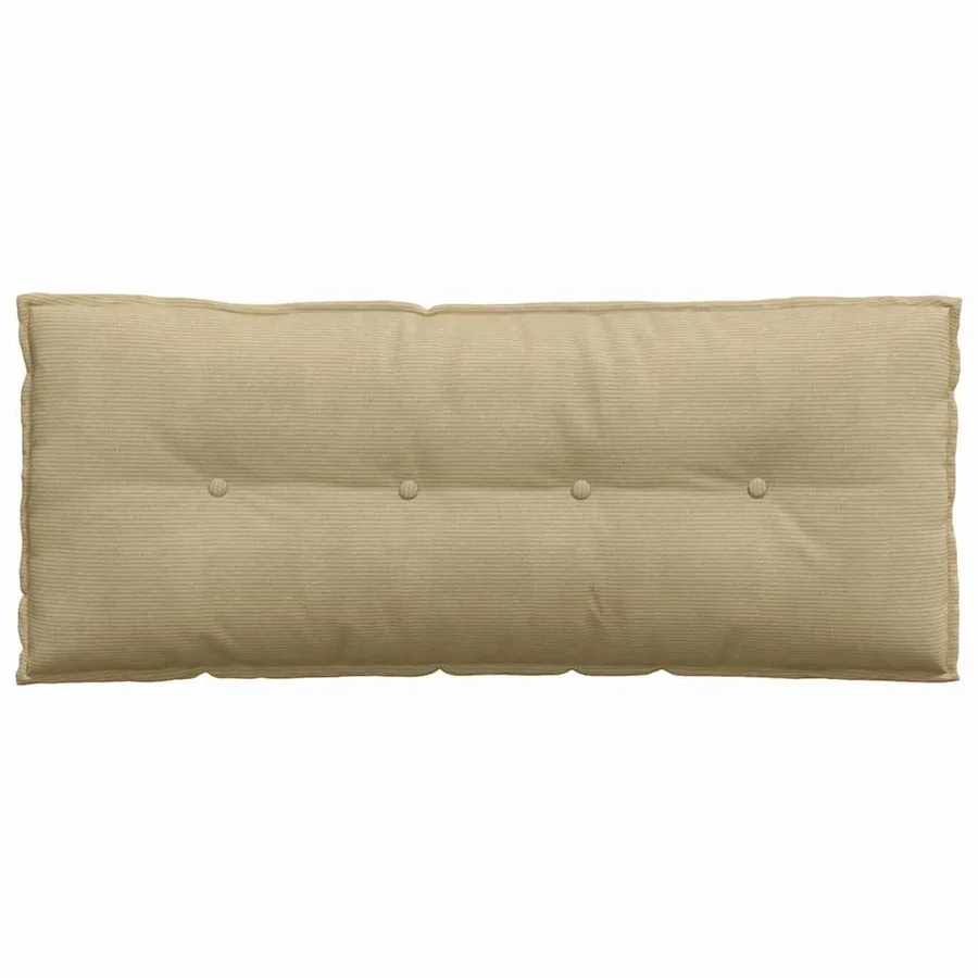 Coussin de Dos Vert gris 120 x 50 cm Tissu en velours côtelé - 6