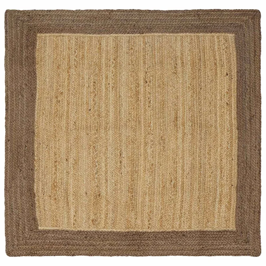 Tapis de surface Gris 120 x 120 cm Jute