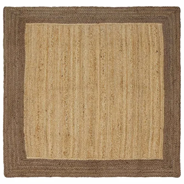 Tapis de surface Gris 120 x 120 cm Jute