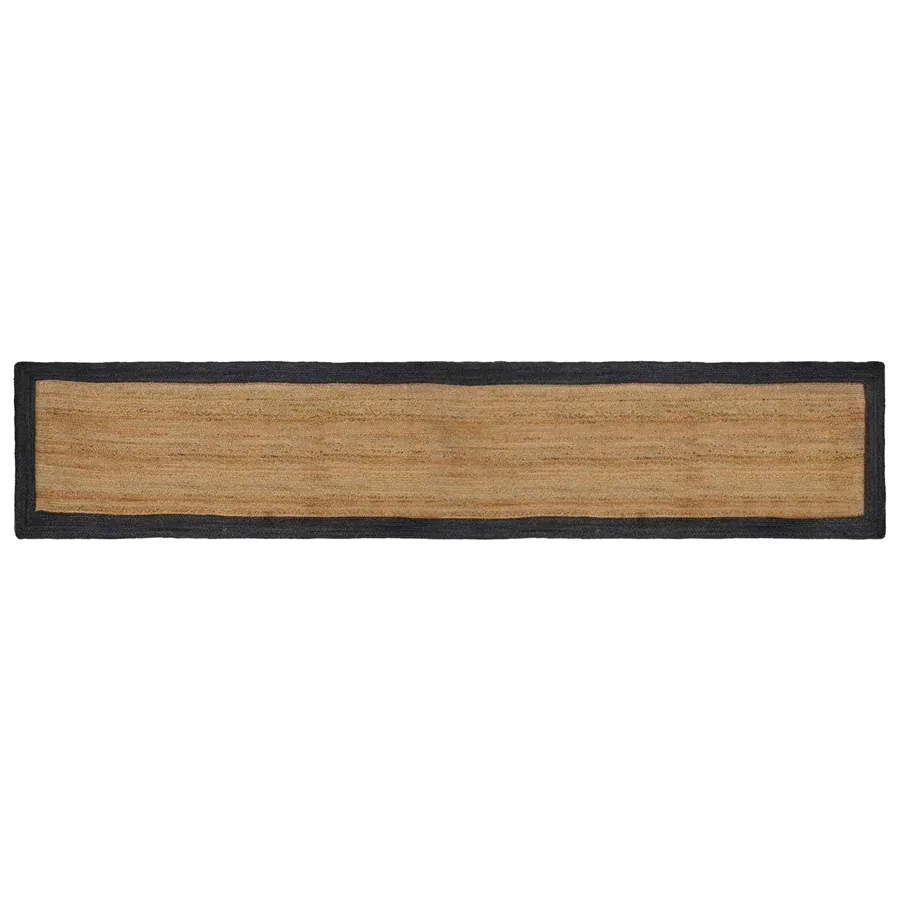 Tapis de surface Gris foncé 80 x 400 cm Jute