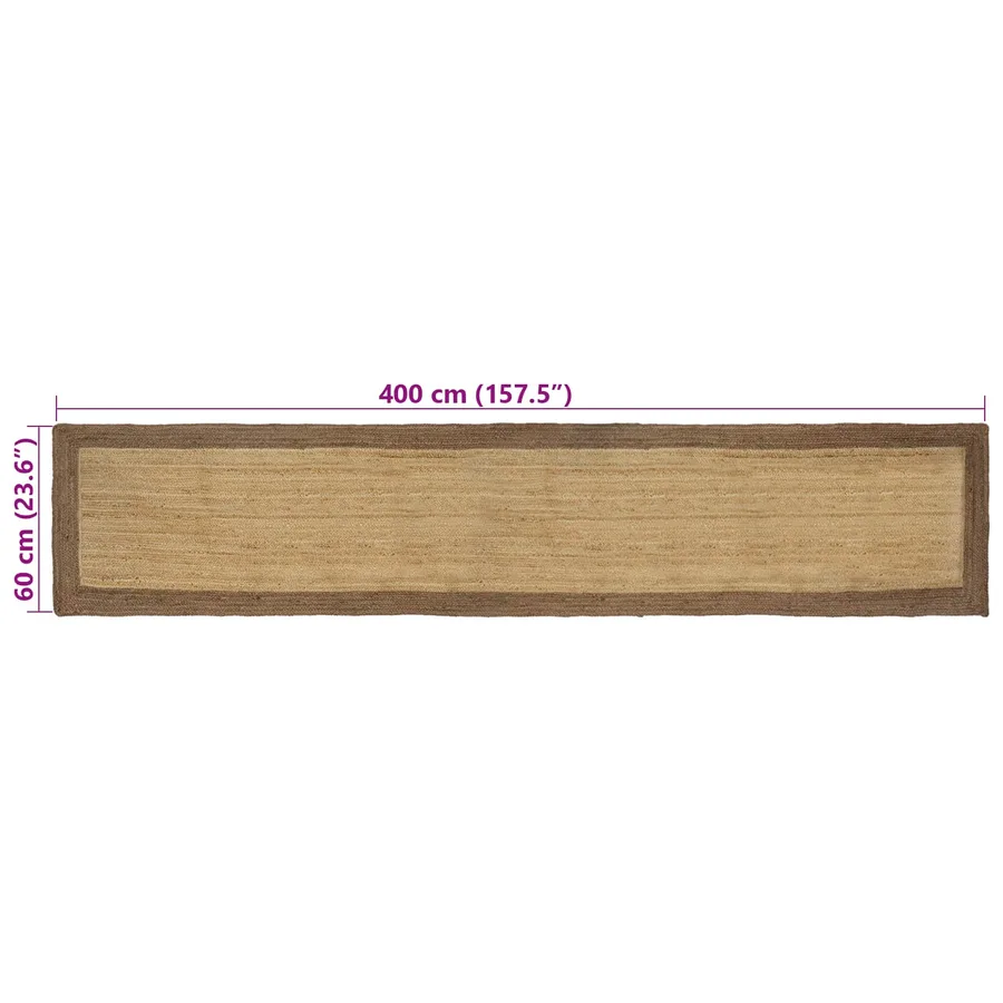 Tapis de surface Gris 60 x 400 cm Jute - 8