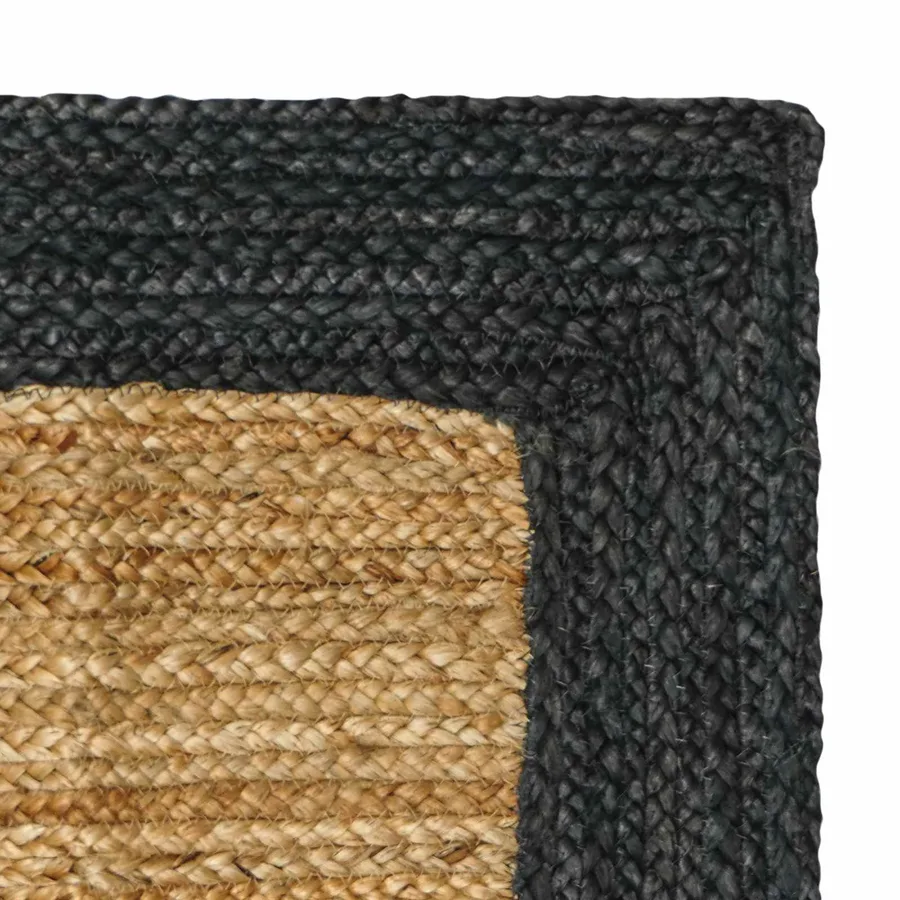 Tapis de surface Gris foncé 200 x 200 cm Jute - 2