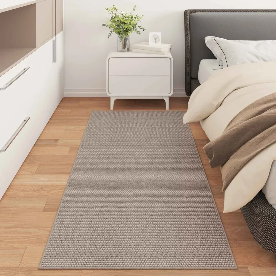 Tapis de surface LUGO Crème et Taupe 200 x 80 cm Polyester - 3