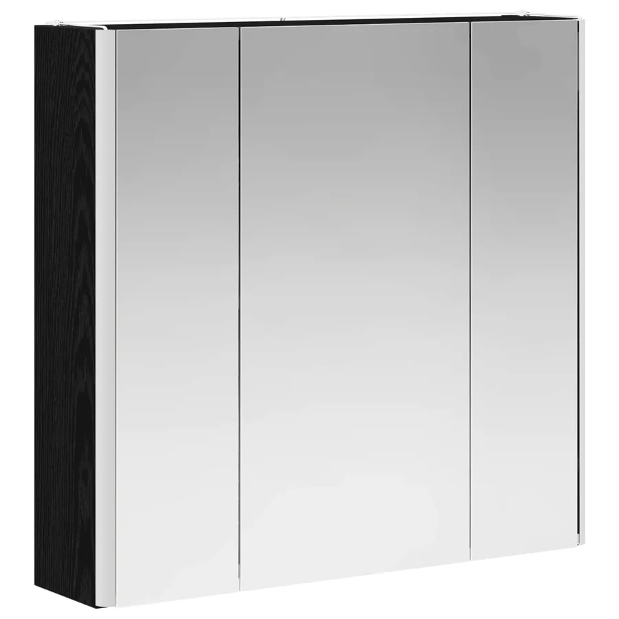 Armoire Miroir de Salle de Bain Chêne noir - 5