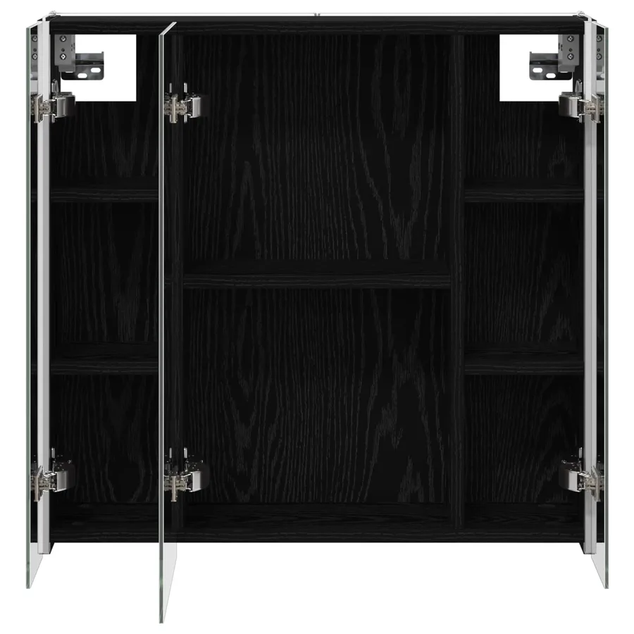 Armoire Miroir de Salle de Bain Chêne noir - 7