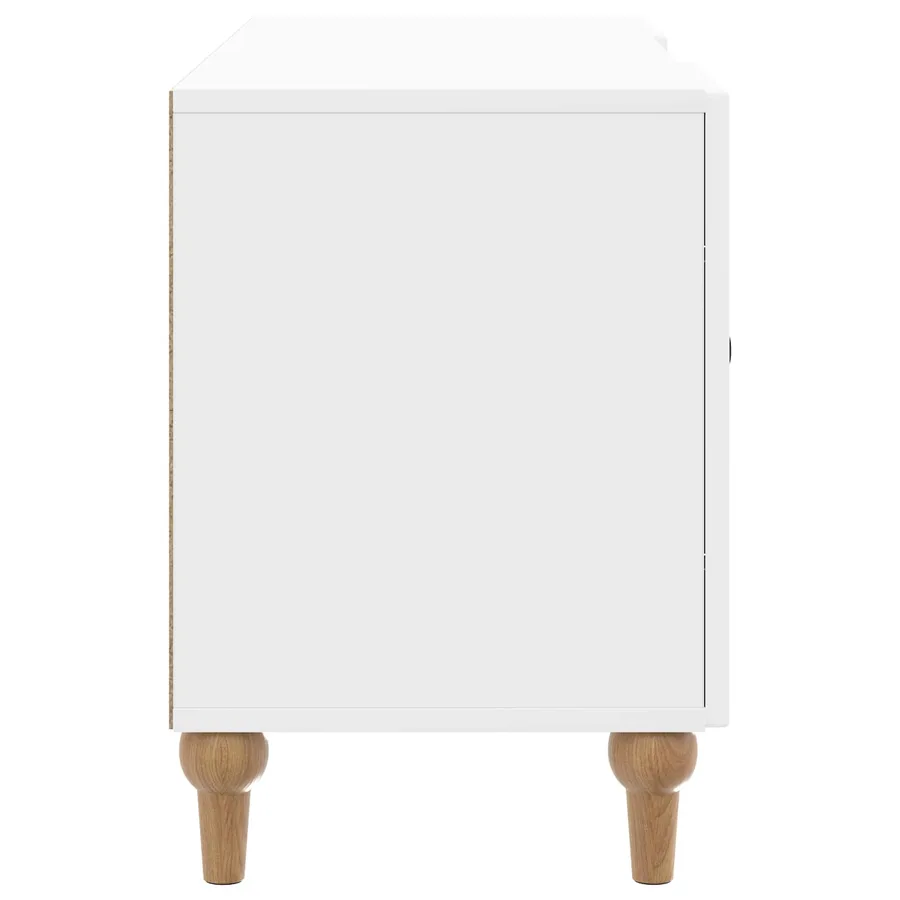 Meuble TV Blanc brillant 102 x 34,5 x 50 cm Bois d'ingénierie - 7