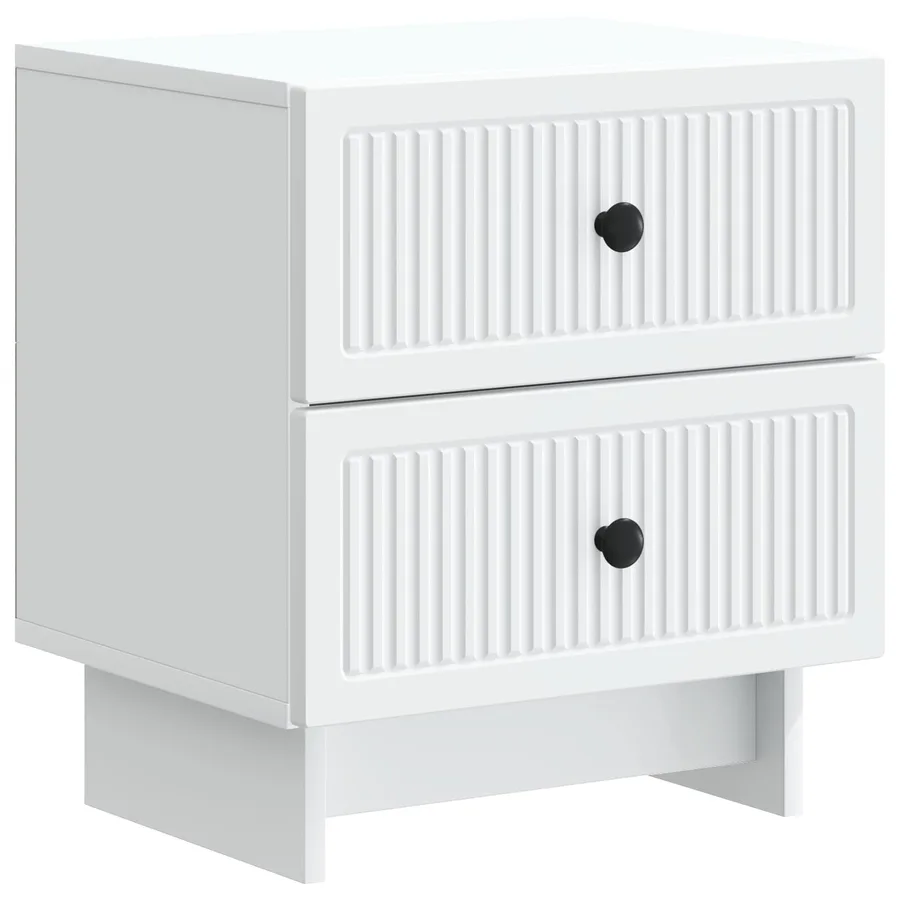 Cabinet de chevet Blanc 43 x 34,5 x 47,5 cm Bois d'ingénierie - 2