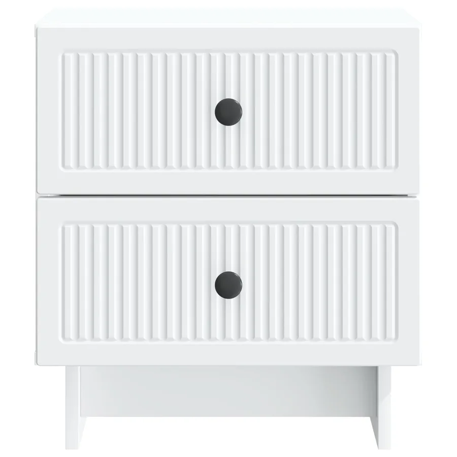 Cabinet de chevet Blanc 43 x 34,5 x 47,5 cm Bois d'ingénierie - 5