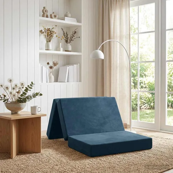 Canapé-lit pliable 80 x 67 x 45 cm Bleu