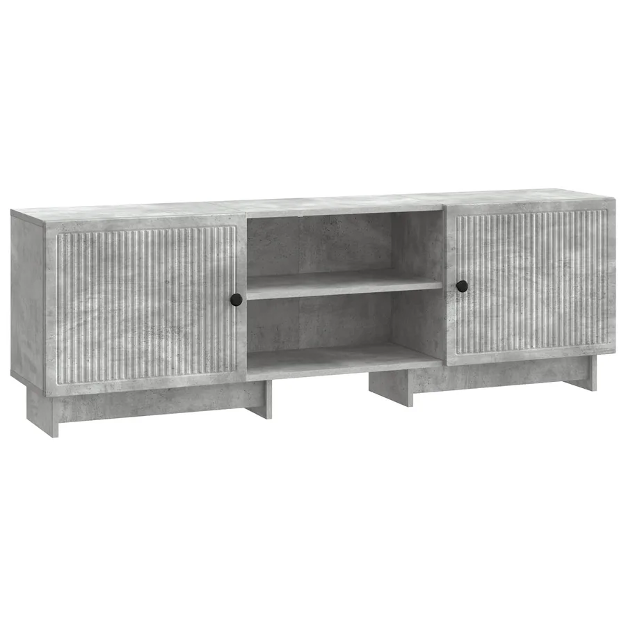 Meuble TV Gris Béton 150 x 31 x 50 cm Bois d’ingénierie - 2