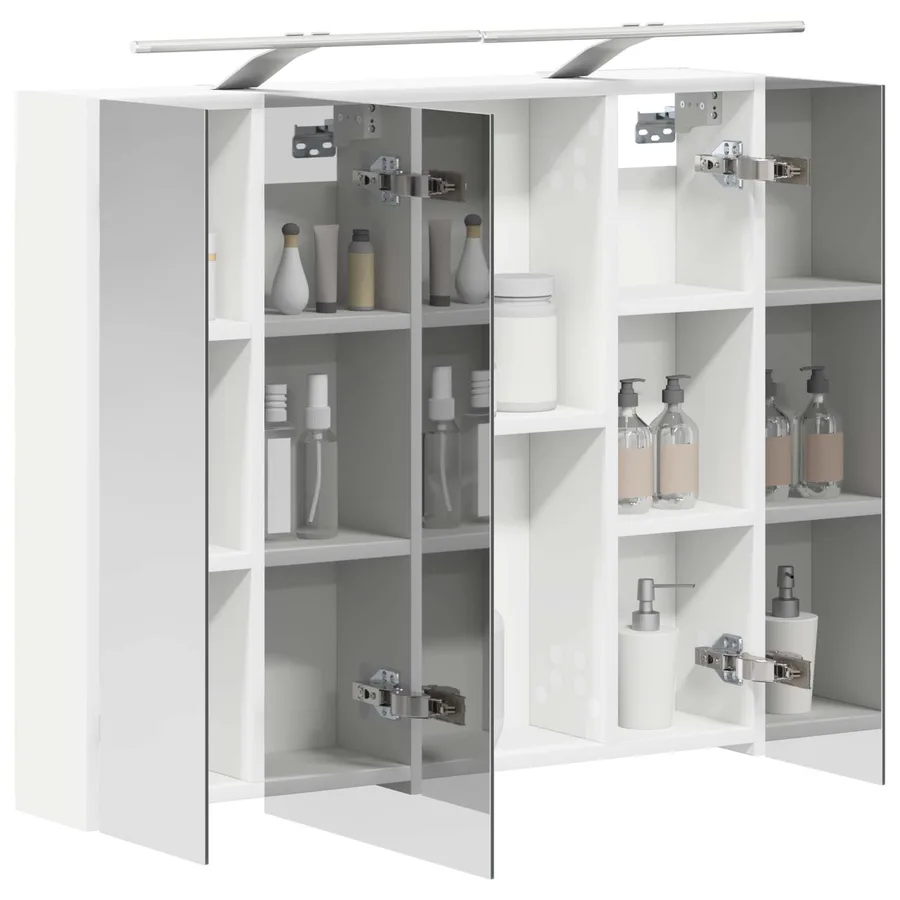 Armoire Miroir de Salle de Bain Blanc 80 x 14.5 x 70 cm - 3