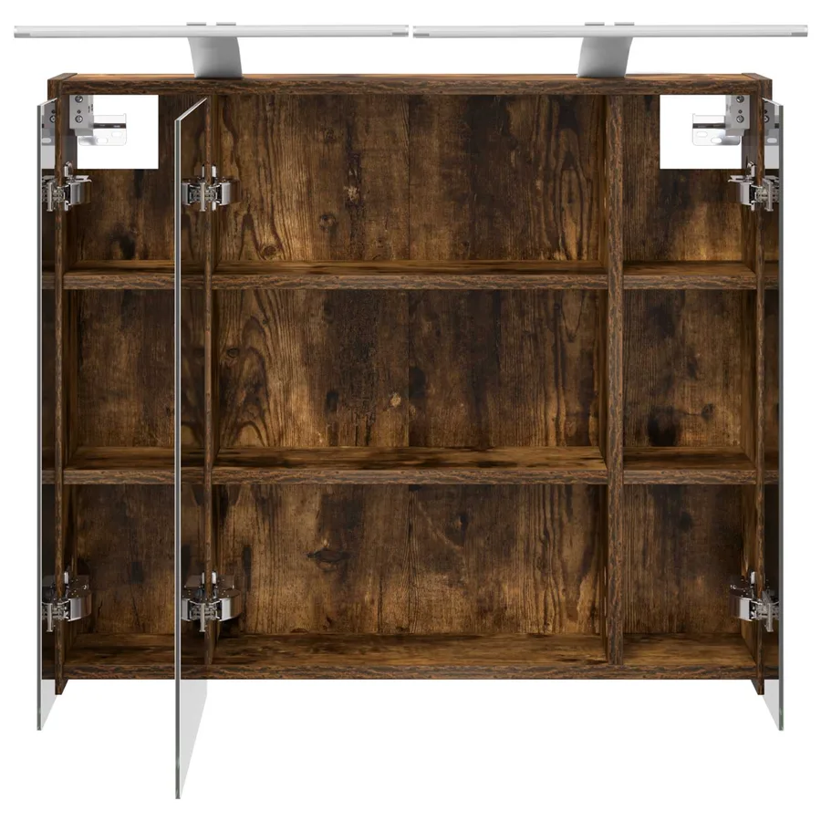 Armoire Miroir de Salle de Bain Chêne fumé 73,5 x 16 x 62,5 cm - 7