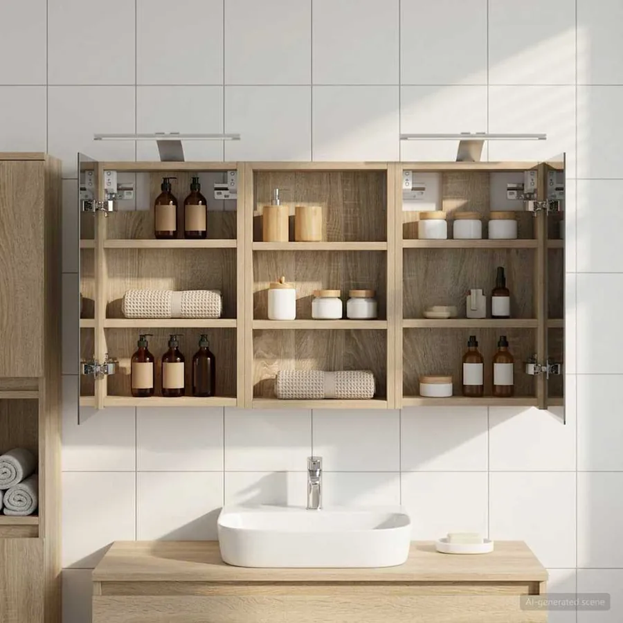 Ensemble de Meubles de Salle de Bain 3 pcs 90 x 10,5 x 50 cm