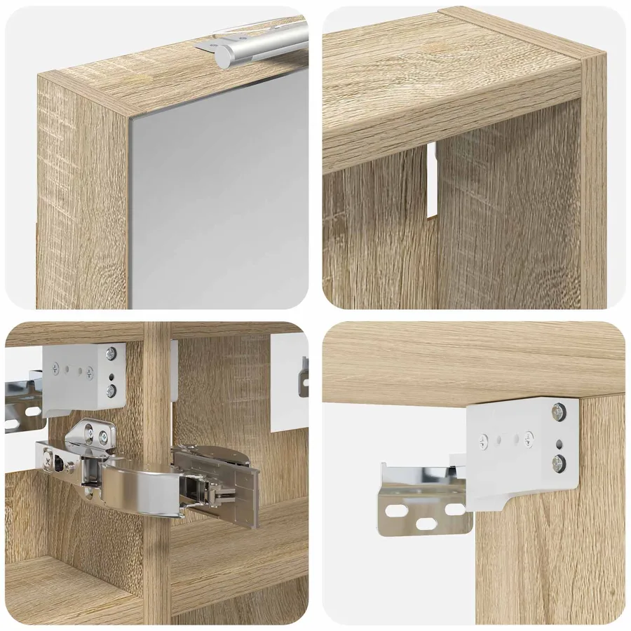 Ensemble de Meubles de Salle de Bain 3 pcs 90 x 10,5 x 50 cm - 10