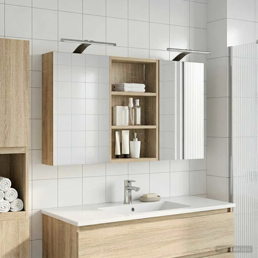 Ensemble de Meubles de Salle de Bain 3 pcs 90 x 10,5 x 50 cm - 4