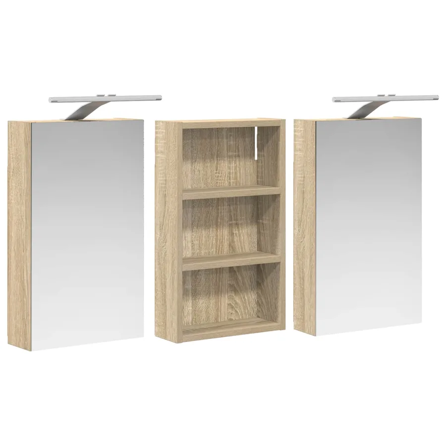 Ensemble de Meubles de Salle de Bain 3 pcs 90 x 10,5 x 50 cm - 5