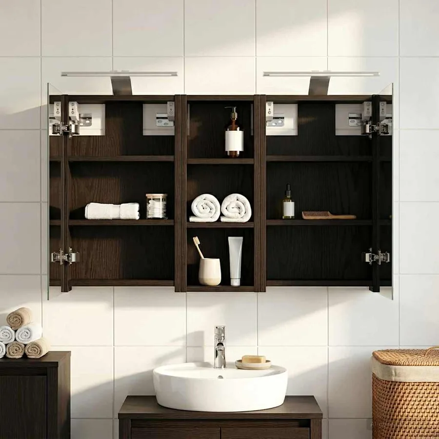 Ensemble de Meubles de Salle de Bain 3 pcs 80 x 10,5 x 50 cm - 4
