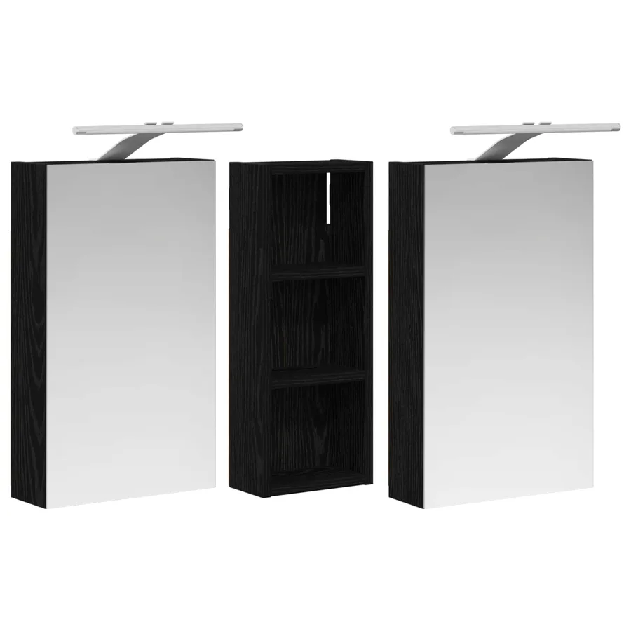 Ensemble de Meubles de Salle de Bain 3 pcs 80 x 10,5 x 50 cm - 5