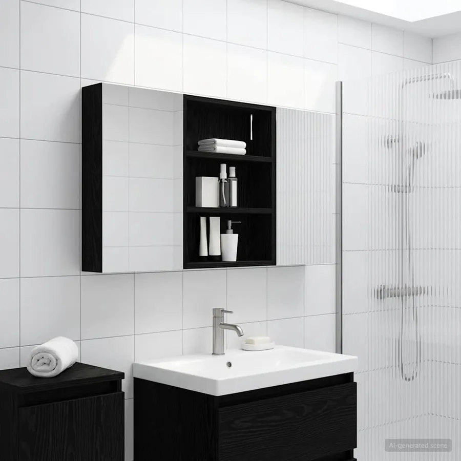 Ensemble de Meubles de Salle de Bain 3 pcs 100 x 10,5 x 50 cm - 4