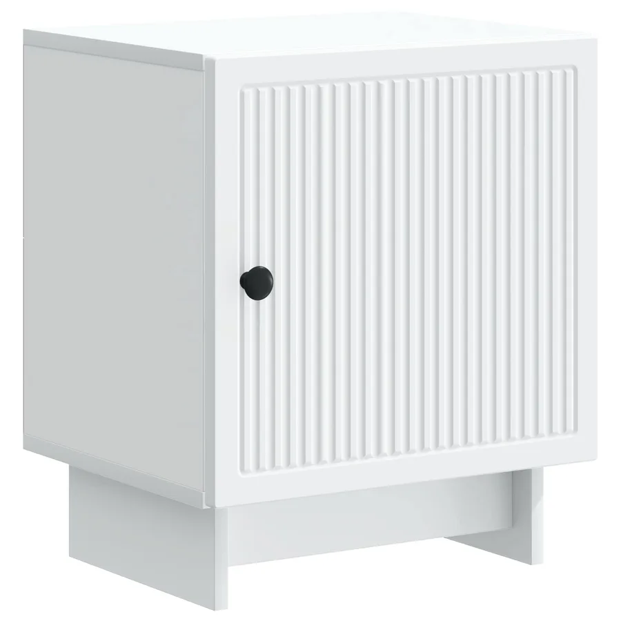 Cabinet de chevet Blanc 43 x 34,5 x 50 cm Bois d'ingénierie - 2