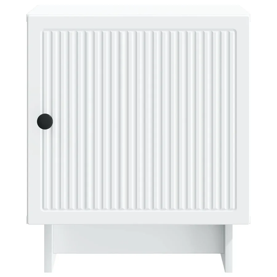 Cabinet de chevet Blanc 43 x 34,5 x 50 cm Bois d'ingénierie - 5