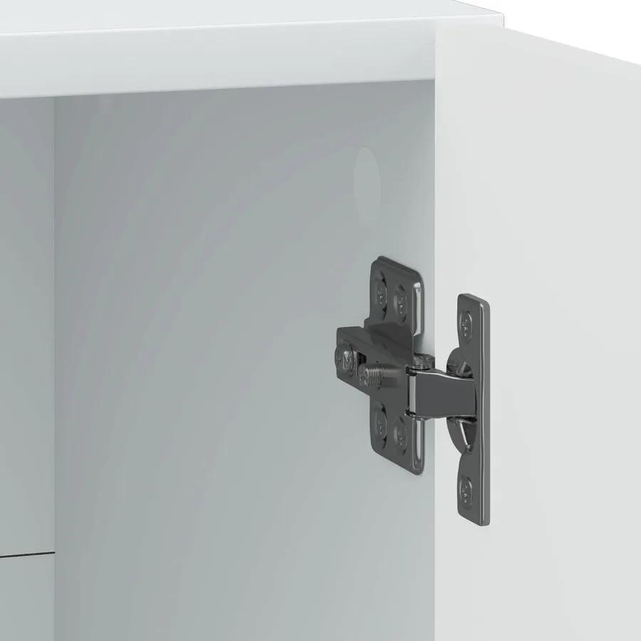 Cabinet de chevet Blanc 43 x 34,5 x 50 cm Bois d'ingénierie - 9
