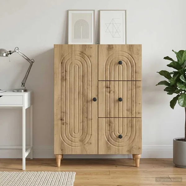 Buffet Chêne artisanal 66 x 34,5 x 90 cm Bois d'ingénierie