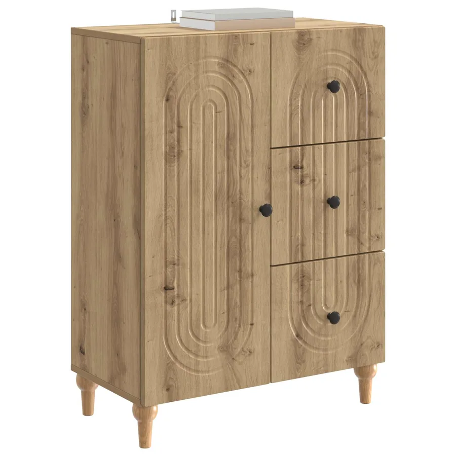 Buffet Chêne artisanal 66 x 34,5 x 90 cm Bois d'ingénierie - 3