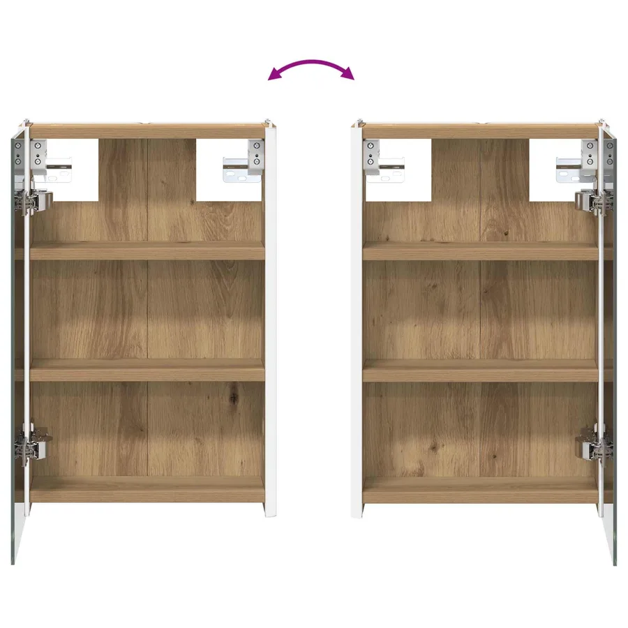 Armoire Miroir de Salle de Bain Chêne artisan 33 x 11,5 x 50 cm - 12