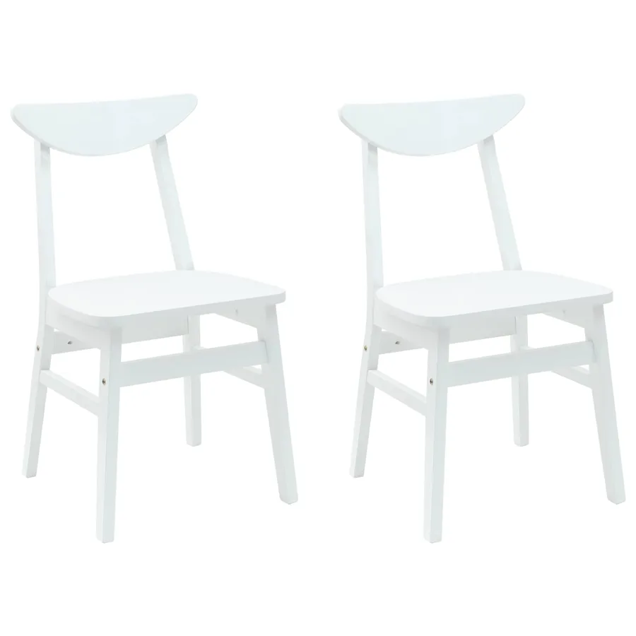 Chaises de salle à manger 2 pcs Blanc 42 x 47.5 x 81 cm - 2