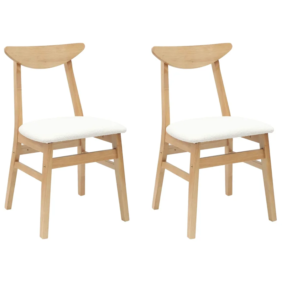 Chaises de salle à manger 2 pcs Naturel 42 x 47.5 x 81 cm - 2