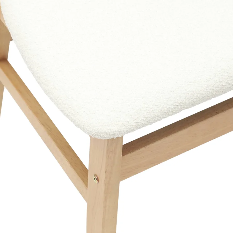 Chaises de salle à manger 2 pcs Naturel 42 x 47.5 x 81 cm - 9
