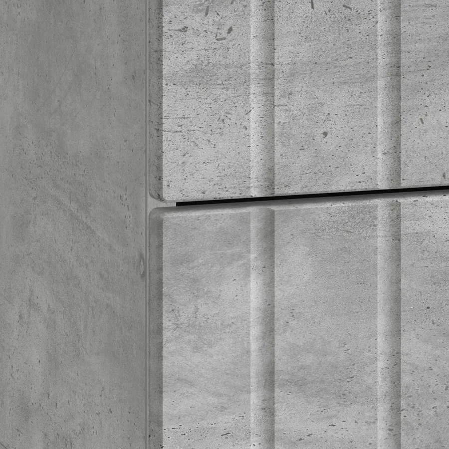 Cabinet de chevet 2 pcs Gris béton 43 x 34,5 x 49,5 cm - 8