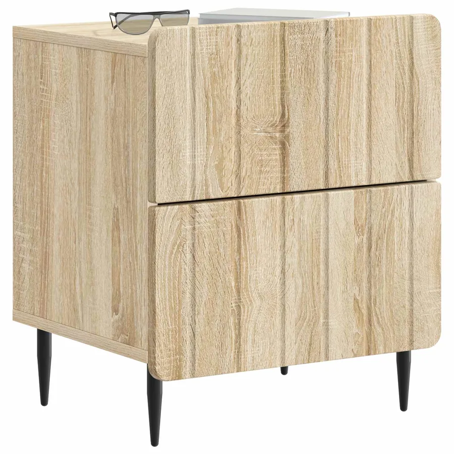 Cabinet de chevet 2 pcs Chêne Sonoma 43 x 34,5 x 49,5 cm - 3
