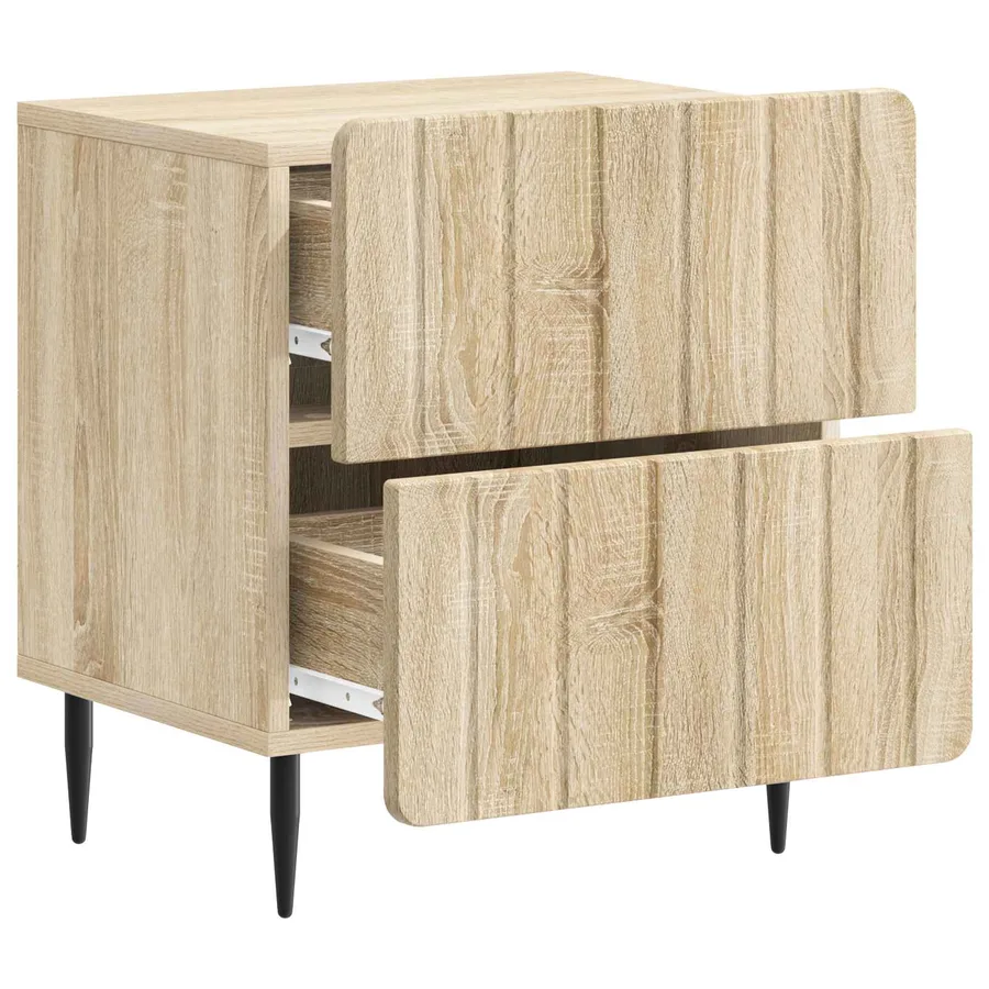 Cabinet de chevet 2 pcs Chêne Sonoma 43 x 34,5 x 49,5 cm - 6